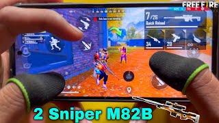 double sniper m82b full map ranked gameplay 3 finger handcam garena free fire