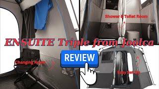 Review of the New ENSUITE Triple Shower Tent by Joolca - Three Room Outdoor Shower Tent