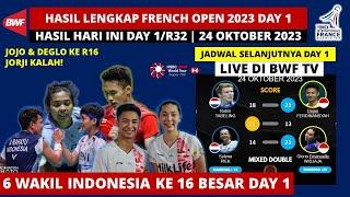 Hasil Lengkap French Open 2023 Hari ini Day 1/R32: Jorji kalah! I  Yonex French Open Badminton