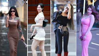 chinese girl street style fashion tiktok #chinesefashion #mejoresstreetfashion #chinatiktok