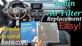 Honda Accord- CABIN Air Filter Replacement (2013-2022)