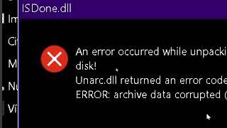 Solucion: IsDone.dll - Unarc.dll - An error occurred while unpacking: Unable to write data todisk!