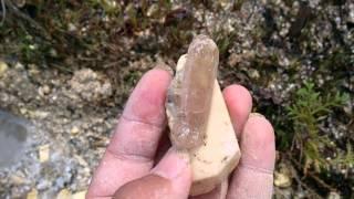 鉱物採集動画～大きなトパーズ(Topaz great crystals)・ガマ(晶洞 pocket)～1