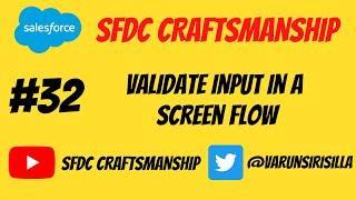 32.Validate User Input in a screen flow