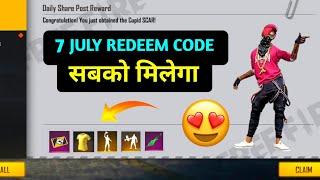 FREE FIRE REDEEM CODE TODAY 8 JULY | FREE FIRE REDEEM CODE TODAY | REDEEM CODE FREE FIRE TODAY
