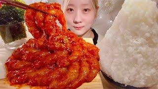 ASMR Raw Shrimp Kimchi【Mukbang/ Eating Sounds】【English subtitles】