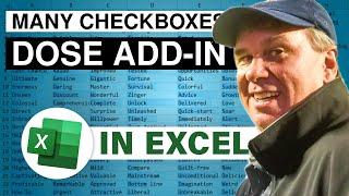 Excel - How to Add Checkboxes to Many Cells - Episode 2508F