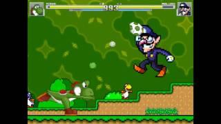 NICK54222 MUGEN: Yoshi (me) VS Waluigi