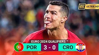 Portugal vs Croatia 3-0 | Ronaldo Brace EURO 2024 Qualifiers Highlights & Goals