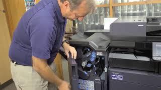 How to replace the staple cartridges on Kyocera 4,000 Sheet Finisher