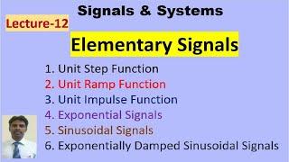 Elementary signals.