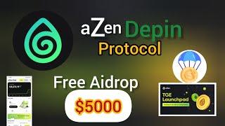 aZen Connect  aZen DePIN Protocol Testnet Airdrop  Mine & Withdraw $Xazen to Particle Wallet  How to