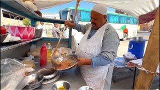 طلب فول ب الزيت الحار و بتنجان  ساعة صبحية في شادر السمك