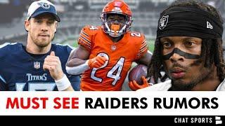 MUST SEE Las Vegas Raiders Rumors On Ryan Tannehill, Tre Tucker & Chicago Bears RB Khalil Herbert