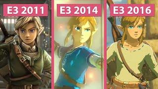 The Legend of Zelda – Breath Of The Wild E3 2014 2016 & 2011 Tech Demo Trailer Graphics Comparison