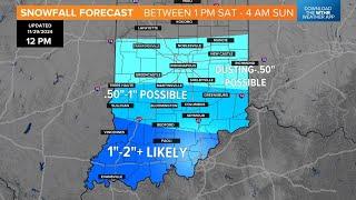 Weather Impact | Snow accumulation and freezing cold in central Indiana | Live Doppler 13