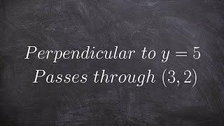 How to write the equation of a line perpendicular to another through a point