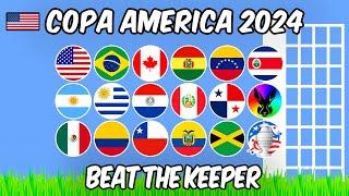 Beat The Keeper - Copa America 2024 - Algodoo Marble Race