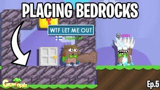 TROLLING PLAYERS WITH BEDROCKS (Gone Wrong) Ep.5 - Growtopia