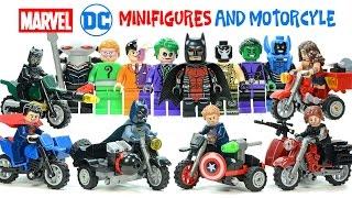 Marvel & DC Superheroes Motorcycle Set plus Batman Villains & Teen Titans Lego Knockoff Minifigures