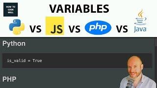 Python variables vs PHP vs JavaScript vs Java