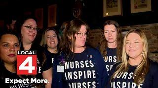 Nurses celebrate historic Corewell Health unionization with rally in Detroit