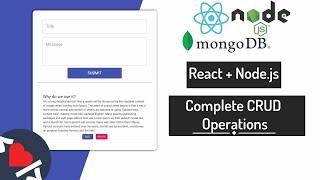 Complete React + Node js - CRUD Operations | MERN Tutorial