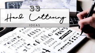 33 EASY HAND LETTERING IDEAS! How To Be Creative In Your Bullet Journal