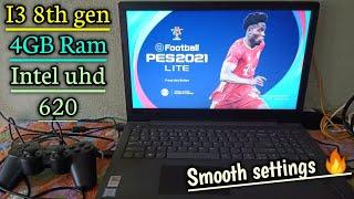 Pes 2021 Game tested on low end PC|i3 4GB Ram & Intel uhd 620|Smooth Gameplay settings |