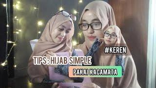 Tips Hijab Simple pakai kacamata [ Tutorial Hijab Pasmina ]