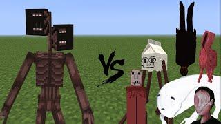 Siren Head vs Trevor Henderson Creatures (Part 1): MCPE MOB BATTLES!