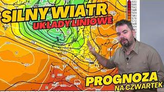 Burze i możliwe układy liniowe na zachodzie Polski. Silny wiatr na Wybrzeżu. Chłodno.  #prognoza