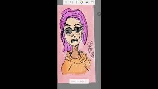 Samsung Note 9 Drawing for Anime Imagined Character