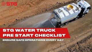 STG Water Truck Pre Start Checklist: Ensure Safe Operations Every Day