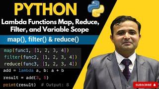 Python Lambda Functions and Built-in Functions: Exploring Map, Reduce, Filter, and Variable Scopes