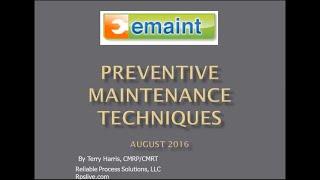 Best Practices Webinar: Preventive Maintenance Techniques