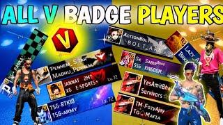 All V BADGE Players UID | V Badge Player In Free Fire | V badge player uid | All v badge player uid