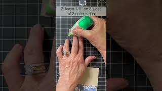 3 Quick Tips for Lining Up Strips - A Stampin' Pretty 1 Minute to WOW Video  #cardmaking