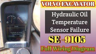 Volvo Excavator Hydraulic Oil Temperature Sensor Failure Problem||Volvo excavator error code SE9105