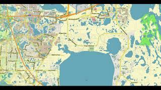 Orlando Florida Vector Map 13B Editable PDF