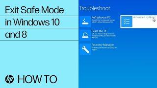Exit Safe Mode in Windows 10 and 8 | HP Computers | HP Support