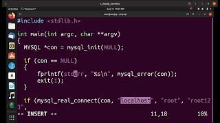 C language connect to MySQL