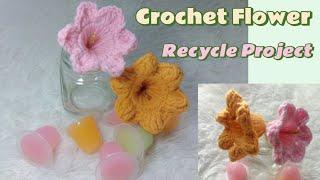 Crochet Flower | Recycle Project Crochet | Alamanda Flower / Bell Flower