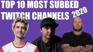 Top 10 Most Subbed Twitch Channels 2020