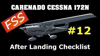 Cessna 172 After Landing Checklist |FSX CESSNA 172 TUTORIAL #12