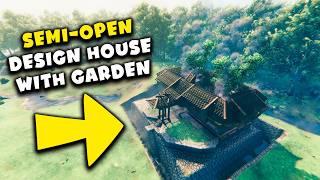 Semi-Open Design House with Garden | Valheim