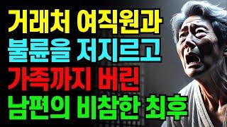 몰래 거래처 여직원과 불륜을 즐기던 남편의 충격적인 증거를 발견하고 황혼 이혼하게 된 사연 | 오디오북 | 인생이야기