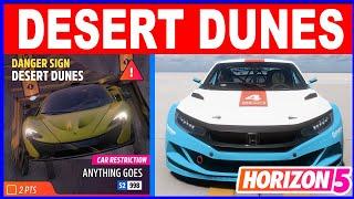 Forza Horizon 5 DESERT DUNES Danger Sign - Car Restriction Anything Goes S2-998
