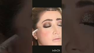 Glittery Smokey eye makeup tutorial #shortvideo