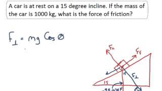 NET FORCE - Inclined Planes Practice Problems